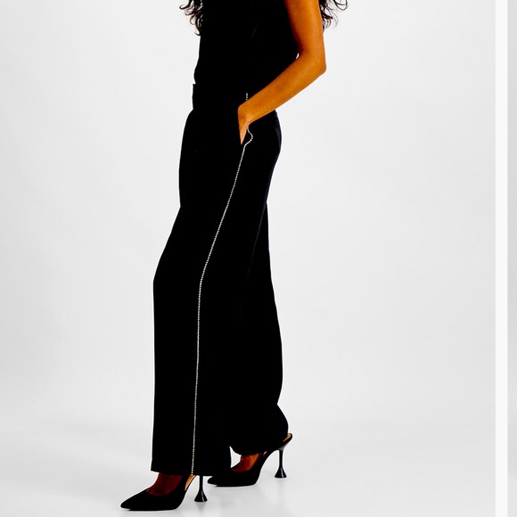 INC International Concepts Pants - New I. N.C. International Concepts  wide-leg pants, dazzling rhinestone details